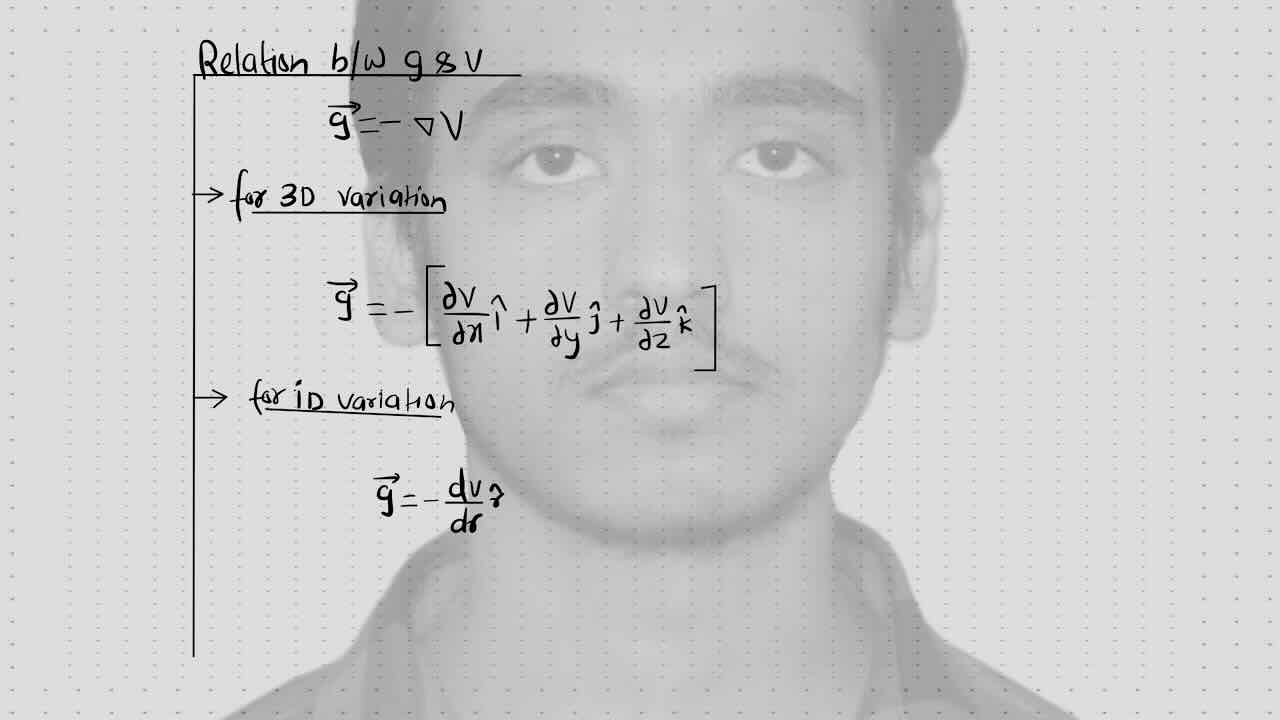 12. Gravitation/Reaction between acceleration due to gravity and potential energy/Reaction between acceleration due to gravity and potential energy for 3D Variation/Reaction between acceleration due to gravity and potential energy for 1D Variation.
