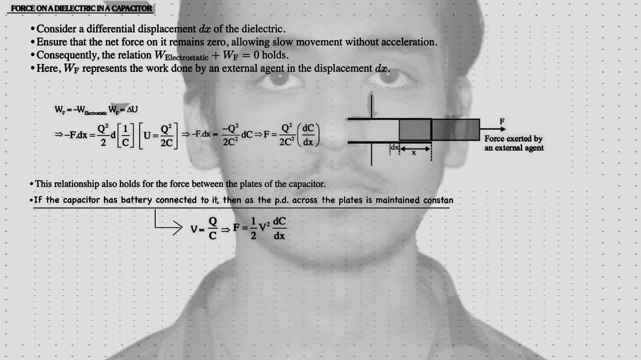 15. Capacitors/Force on a dielectric in a Capacitor.