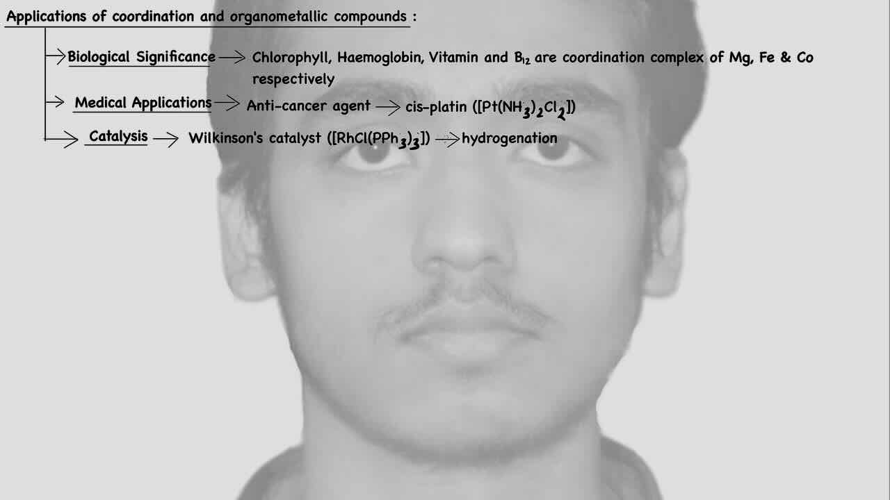 15. Co-ordination compound/Application of co-ordination compound and organo-metallic compounds.