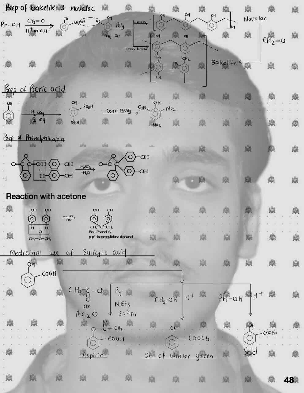 2. Aromatic compound/Prepartion of Bakelite and Novalac/Preparation of Picric acid/Preparation of Phenolphthalein/Reaction with acetone/Medicinal use of Salicylic acid[Aspirin;Oil of winter green;Salol].