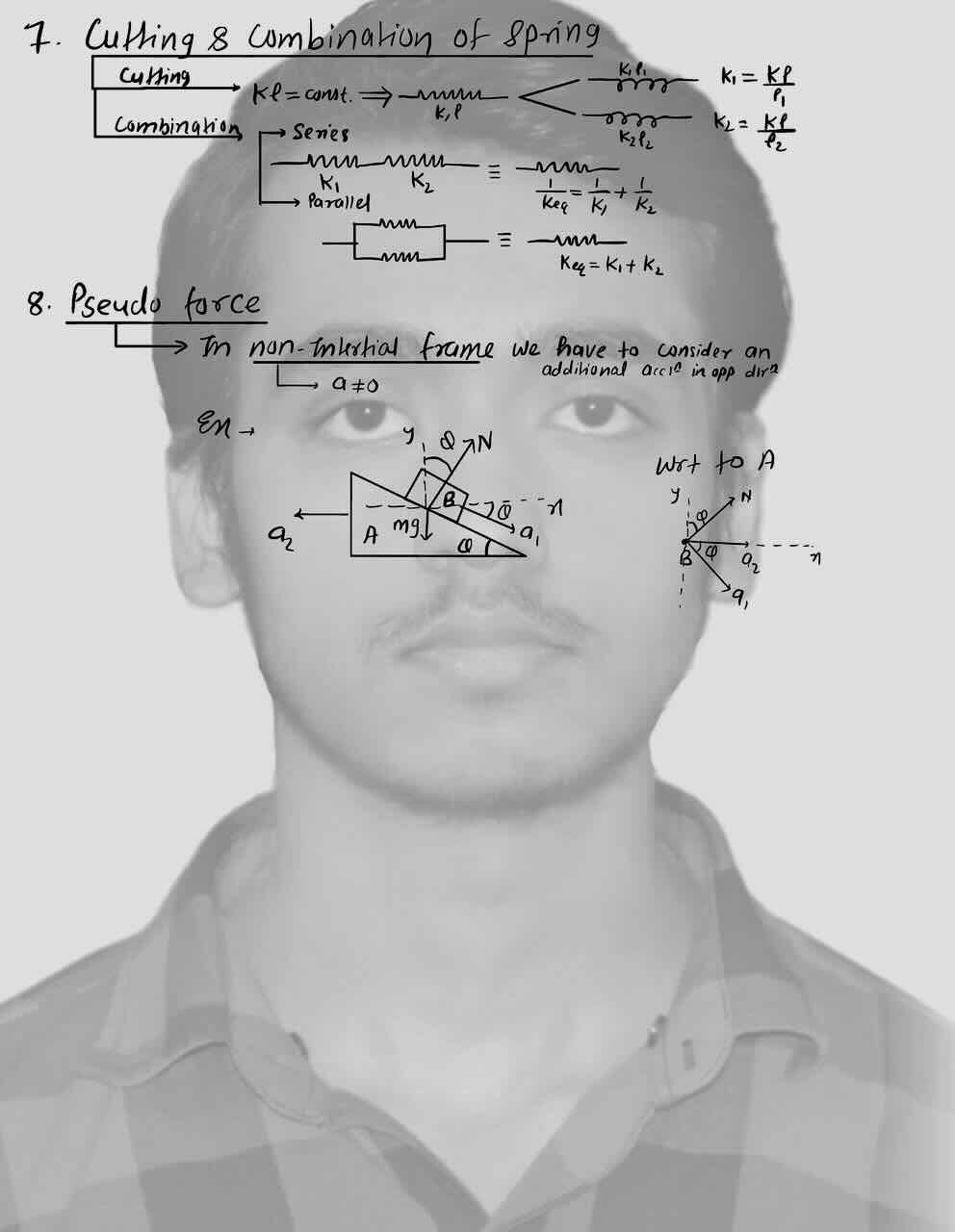 3. Newton's law of motion/Cutting and combination of spring/Pseudo force.