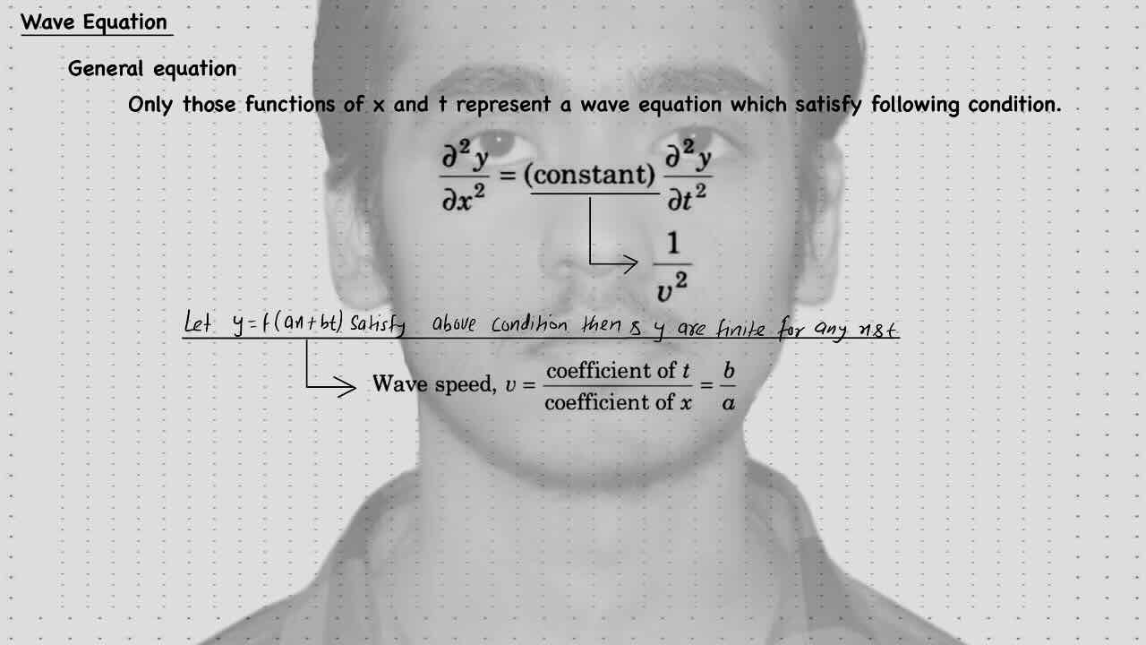 2. Sound wave/Wave general equation.