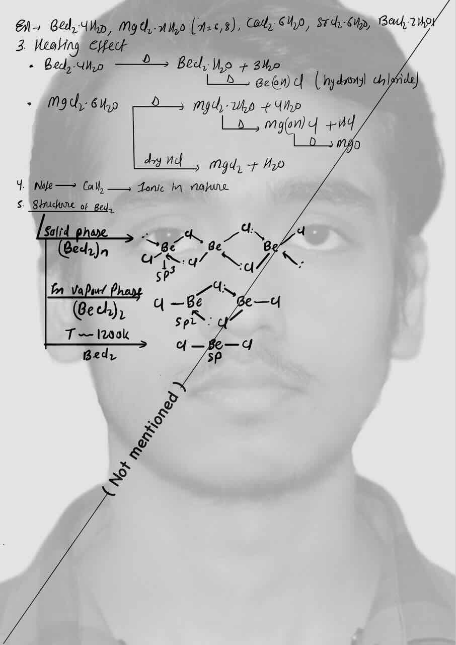 4. S-Block/Important points/Heating effect/Structure of Becl2.