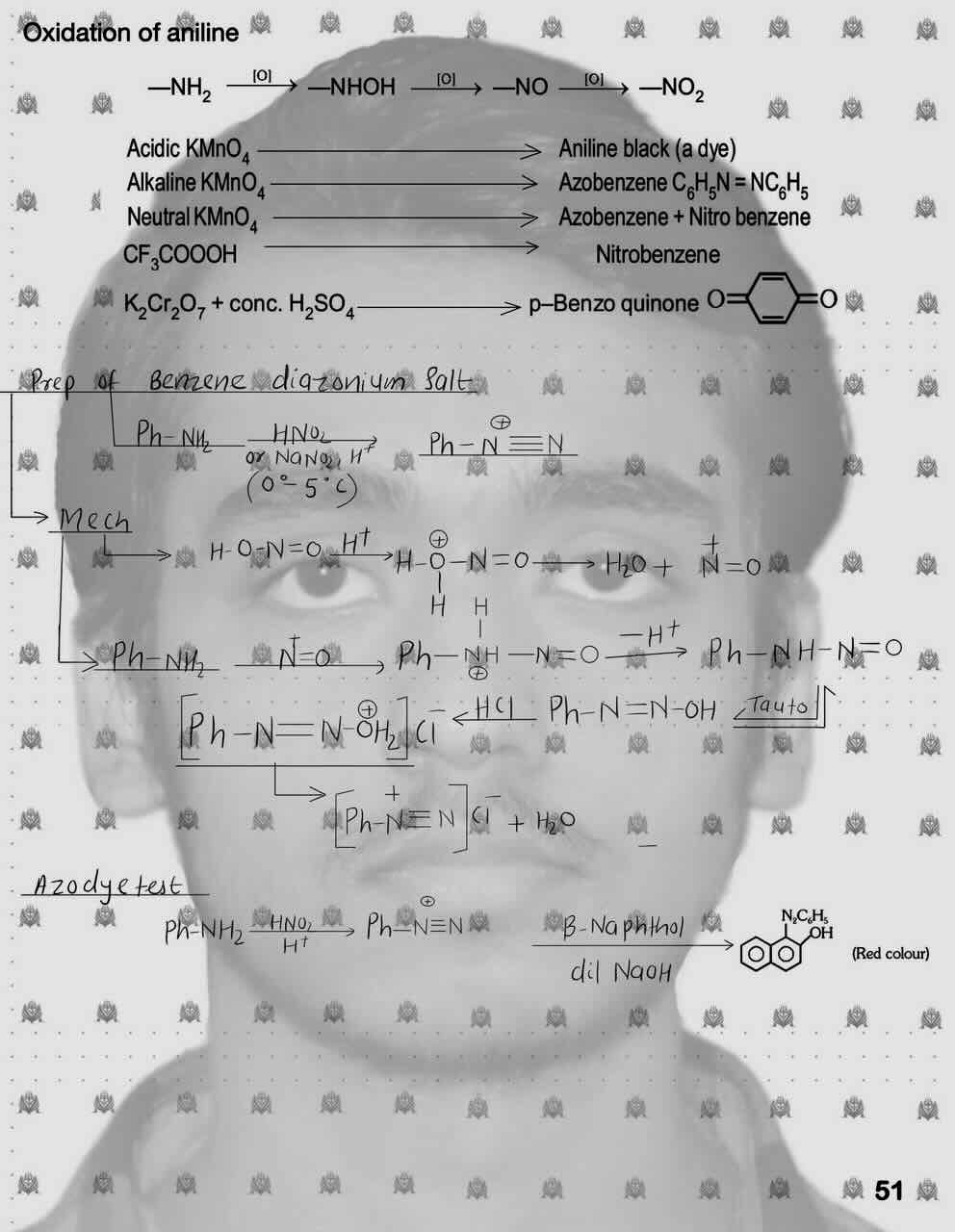 5. Aromatic compound /Reaction of aniline/Oxidation of aniline/Prepartion of Benzene Diazonium salt/Mechanism for the prepartion of Benzene Diazonium salt/Azo dye test.