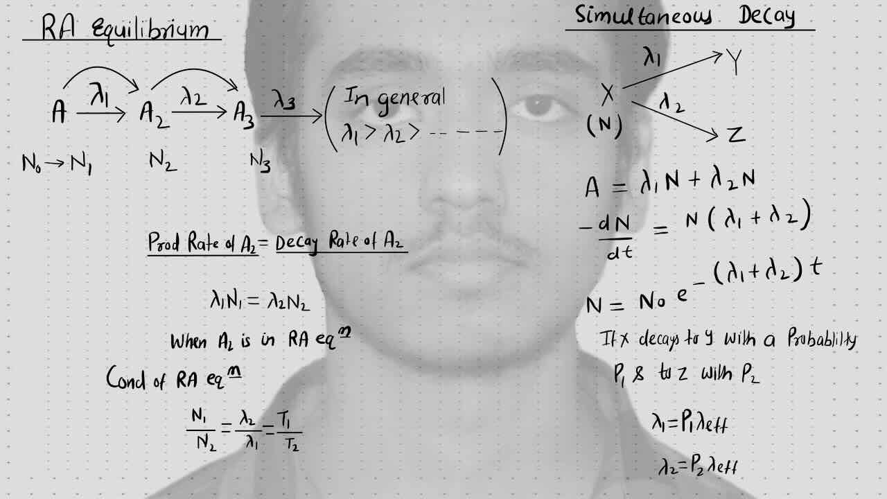 5. Modern physics(Radioactivity)/ radioactive equilibrium/ simultane Schoolously decay
